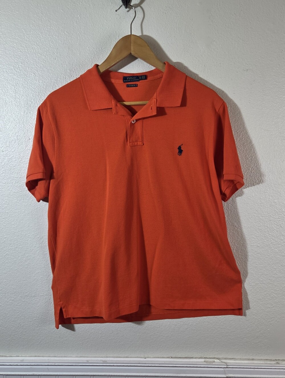 Polo Ralph Lauren Classic Fit Polo Shirt Orange Cotton Pony Logo XL